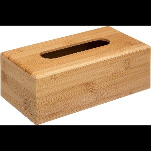 5Five Tissuedoos/ zakdoek doosbruin - 25 x 13 x 8,5 cm - bamboe