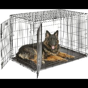 IvoQ Hondenbench L - 90x60x67cm - Dubbele Deuren - Opvouwbaar - Duurzaam - Zwart