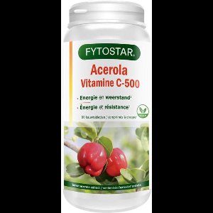 Fytostar Acerola C 500 - Vitaminen -Voor weerstand - Vitamine C - 60 kauwtabletten