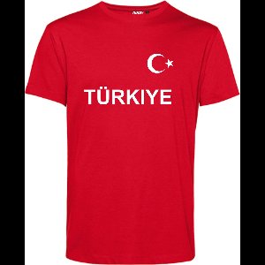 T-shirt Türkiye | EK 2024 |Turkije tshirt | Shirt Turkije Vlag | Rood | maat XL