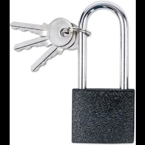 Wovar Hangslot zwart hoge beugel 40 mm | Per Stuk