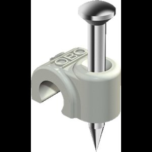 OBO spijkerclip 20, kunstst, zuiver wit, diam 7mm
