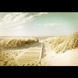 Fotobehang - Vlies Behang - Duinen - Strandpad - Zee - Strand - 208 x 146 cm
