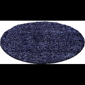 Hoogpolig vloerkleed Life - marineblauw - rond - O 160 cm