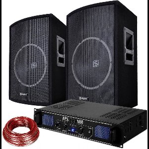 DJ luidspreker en versterker combinatie 1000W