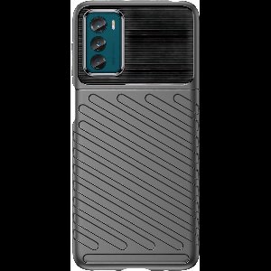 Cazy Hoesje geschikt voor Motorola Moto G42 - Siliconen Hoesje met Grip - Zwart