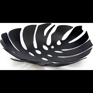 Balvi Monstera Fruitschaal - Metaal - Zwart