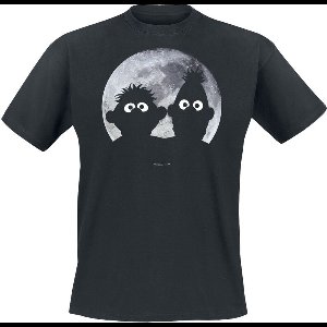 Sesame Street Ernie und Bert - Moonlight Heren T-shirt - zwart - S