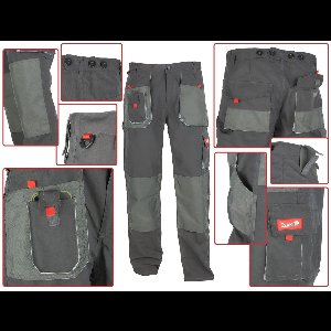 Tvardy Werkbroek - Verstelbare taille - 9 zakken - Maat M - Polyester/Katoen