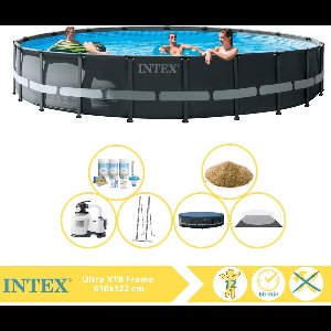Intex Ultra XTR Frame Zwembad - Opzetzwembad - 732x132 cm - Inclusief Onderhoudspakket en Filterzand