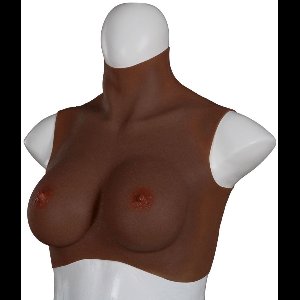 XX-DreamToys - Ultra Realistische Bodysuit - Drag - Bovenlijf Met Borsten - Bruin M