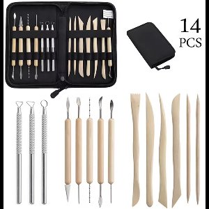 Garpex® Klei Gereedschap Set - 14-Delig - Duurzaam - Handige etui