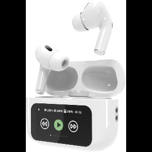 GMB-Audio TWS In-ear Oordopjes met LCD-display en Active Noise Cancelling, Wit