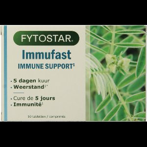 Fytostar Immufast Immune Support - Weerstand - Met vitamine D en Zink – 5 dagen kuur 10 tabletten