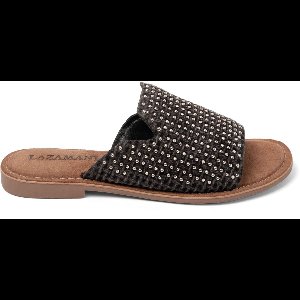 Lazamani - Alma Dames Slippers Black - Maat 38