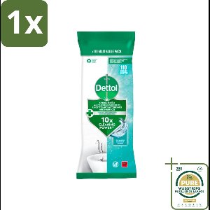 1 x Dettol - Antibacteriële Multi-reinigingsdoekjes - Ocean - Biologisch Afbreekbaar - 110 stuks per verpakking- Dettol Ocean - Multi-reinigingsdoek - Biologisch Afbreekbaar - Hygiëne - Desinfecteren