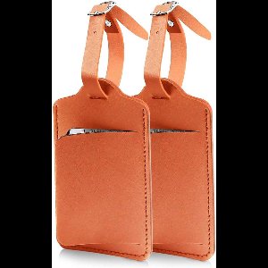 Bagagelabels met Adreslabel - Reisaccessoires - 2 Stuks - Oranje