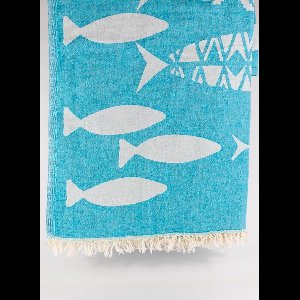 Hierapolis – Turkse hamamdoek – 100x180 cm – katoen – licht & sneldrogend – turkoois