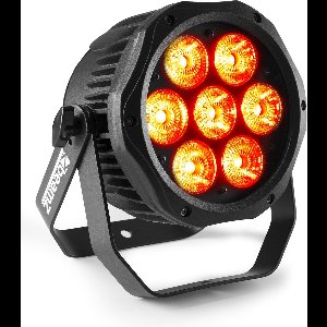 BeamZ BWA410 LED PAR met aluminium behuizing en 7x 10W LED's. Geschikt voor buiten.