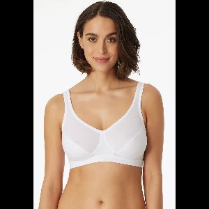 SCHIESSER 95/5 bralette (2-pack) - dames bustier met cups biologisch katoen wit