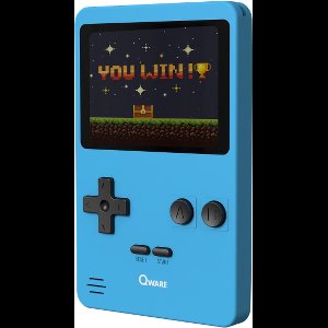 Qware - Retro Gamer - Retro Spelcomputer - Retro Console - Mini Spelcomputer - 2.8 inch - 8-Bit - 240 Games - Klassiek - Nostalgie - Spelletjes - Blauw