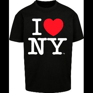 Merchcode - I Love NY Oversize Heren T-shirt - M - Zwart