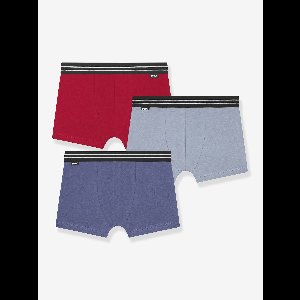 Set van 3 boxershorts voor jongens Ecodim rood