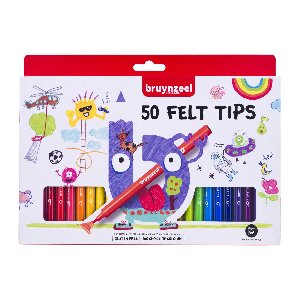 Bruynzeel Kids - viltstiften - 50 stuks