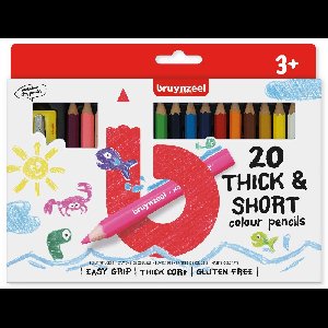 Bruynzeel Kids - kleurpotloden kort&dik - 20 stuks