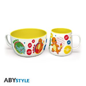 POKEMON - Breakfast Set Mug + Bowl - Pikachu&Kanto Starters