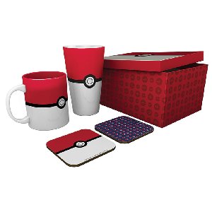 POKEMON Pack Glass + Mug + 2 Coasters - Pokéball - XXL