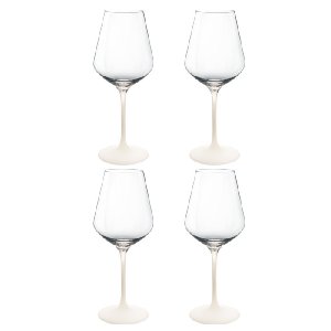 VILLEROY & BOCH - Manufacture Rock Blanc - Witte wijnglas 0,38l Set/4