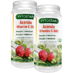 Fytostar Acerola C-500 Vitamine C Kauwtabletten - Duoverpakking