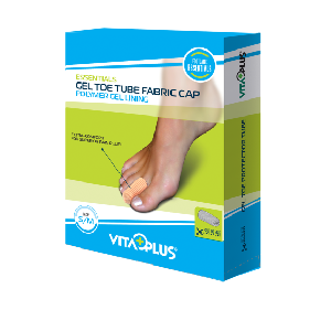 Vitaplus Essentials Gel Toe Tube Fabric Cap maat S/M