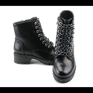Chained Biker Boots, Zwart