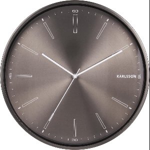 Karlsson Distinct Wandklok - Gun Metal - 40CM