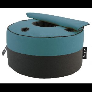 Poef 'Duo Rondo Extra' Mint Blue - Blauw - Weerbestendig - Sit&Joy