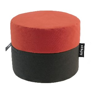 Poef 'Duo Rondo' Terracotta - Rood - Weerbestendig - Sit&Joy