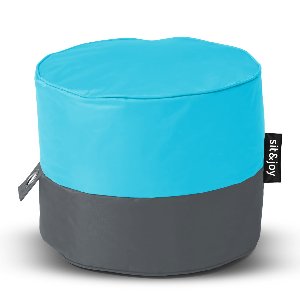 Poef 'Rondo' Aqua - Blauw - Weerbestendig - Sit&Joy