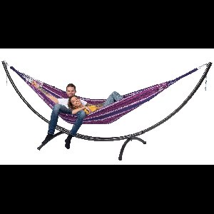 Hangmat met Standaard Tweepersoons 'Arc & Chill' Love - Paars - Colombiaanse - 180 kg - Tropilex