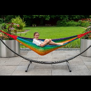 Hangmat met Standaard Tweepersoons 'Arc & Mexico' Rainbow - Veelkleurig - Mexicaanse - 180 kg - Tropilex