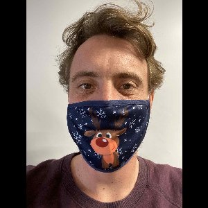 Mondkapje Kerst - Rendier