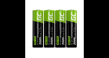 4x batterijen AA HR6 2000mAh