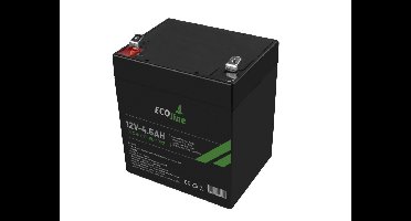 EcoLine - AGM 12V 4.5AH - 4500mAh VRLA Batterij - 90 x 70 x 101 - Deep Cycle Accu
