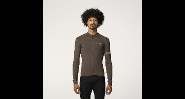 Solid Fietsshirt Lange Mouwen Performance Ground Coffee Heren