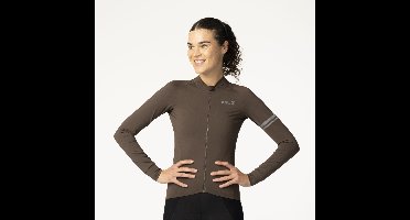 Solid Fietsshirt Lange Mouwen Performance Ground Coffee Dames