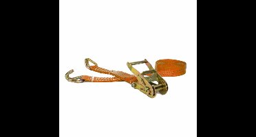 4tecx Spanband J-haak met ratel 25mm x 3m oranje - 4065000033