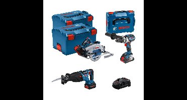 Bosch Professional Accu combiset 3-delig 18V 1x 4.0 2x 5.5Ah in L-Boxx - 0615990N38