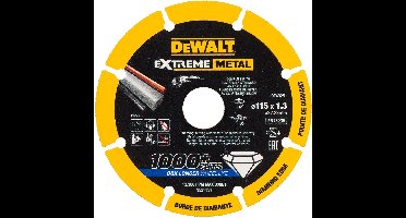 DeWALT DT40251 EXTREME™ Metal Diamant Doorslijpschijf 115mm