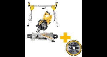 DeWALT DWS773SET Afkort-/Verstekzaag 216mm 1300W + DE7033 Onderstel